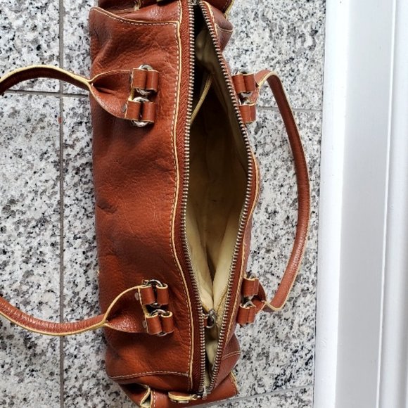 Cole Haan Leather Shoulder Bag British Tan - Picture 6 of 7